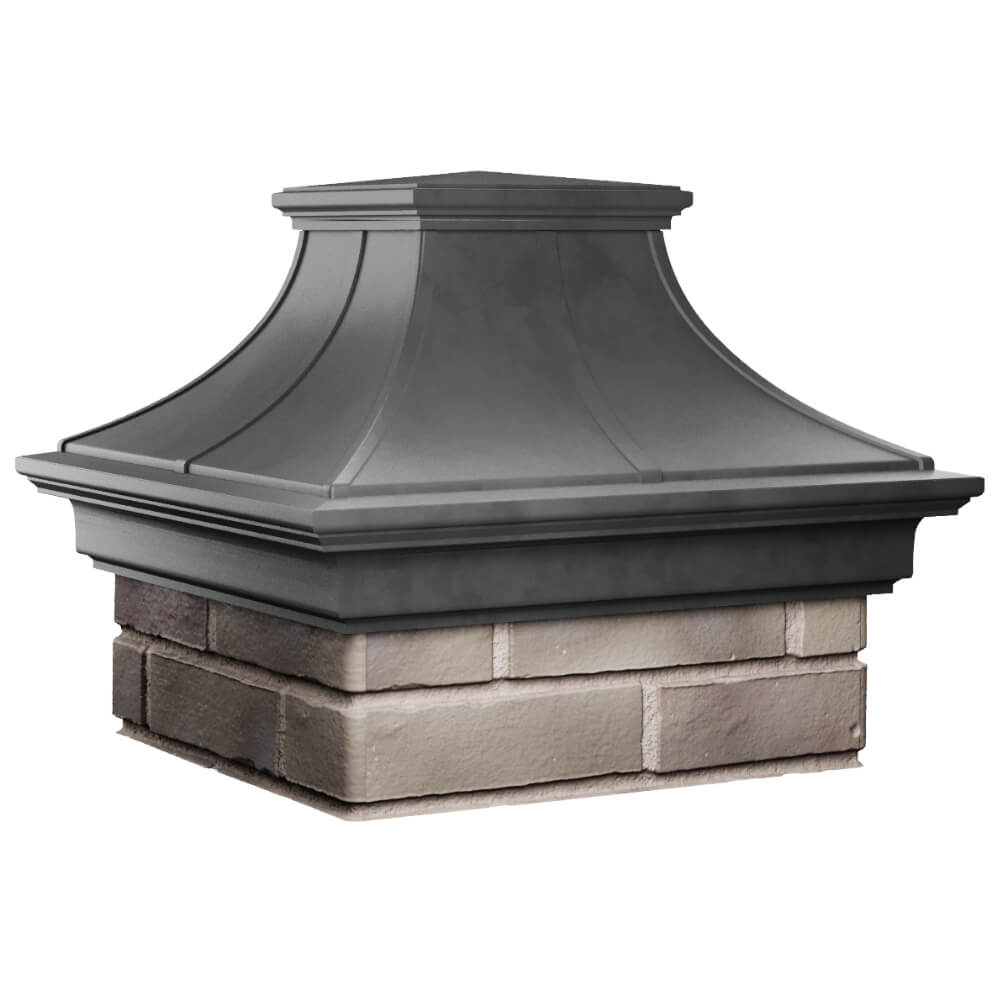 Колпак Zking Монблан Премиум Серый на столб 1.5х1.5 кирпича (385х385мм) в Тюмени фото