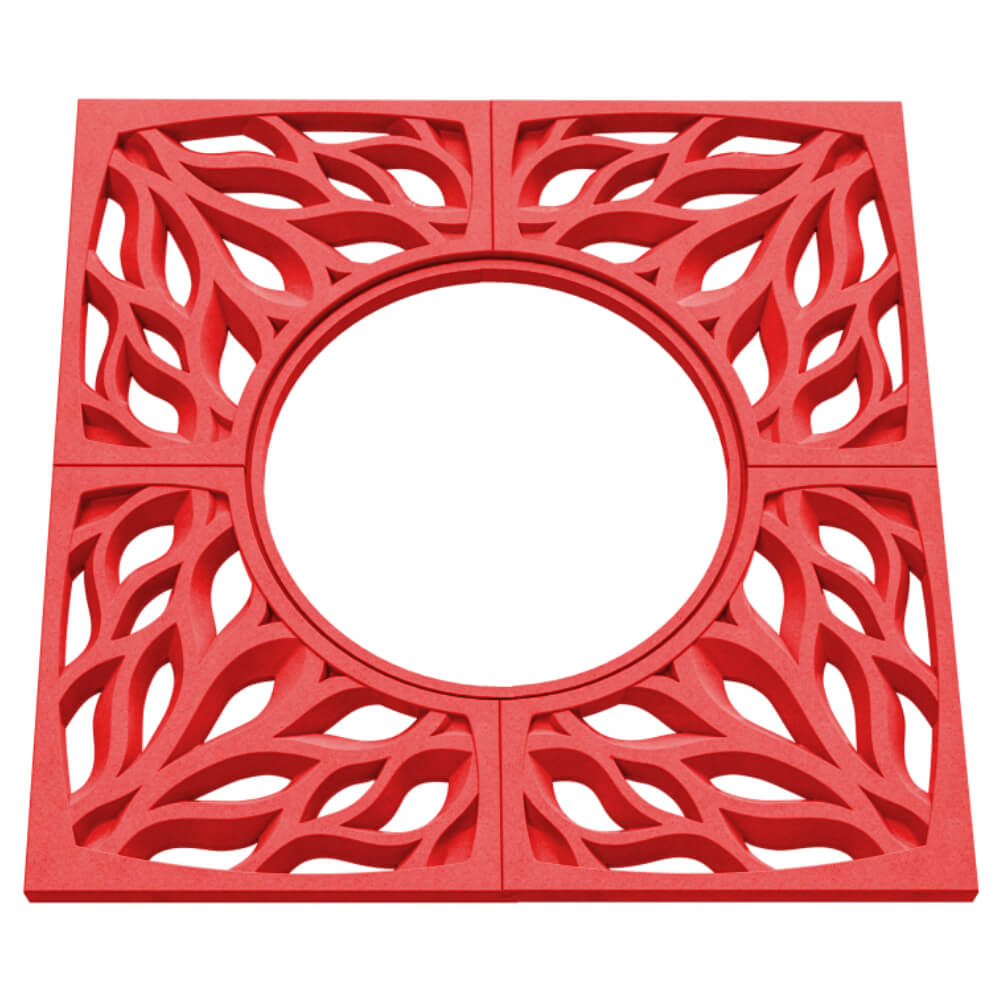 Приствольная решетка для дерева ZKING CRUST 1.2х1.2м Красная в Тюмени фото