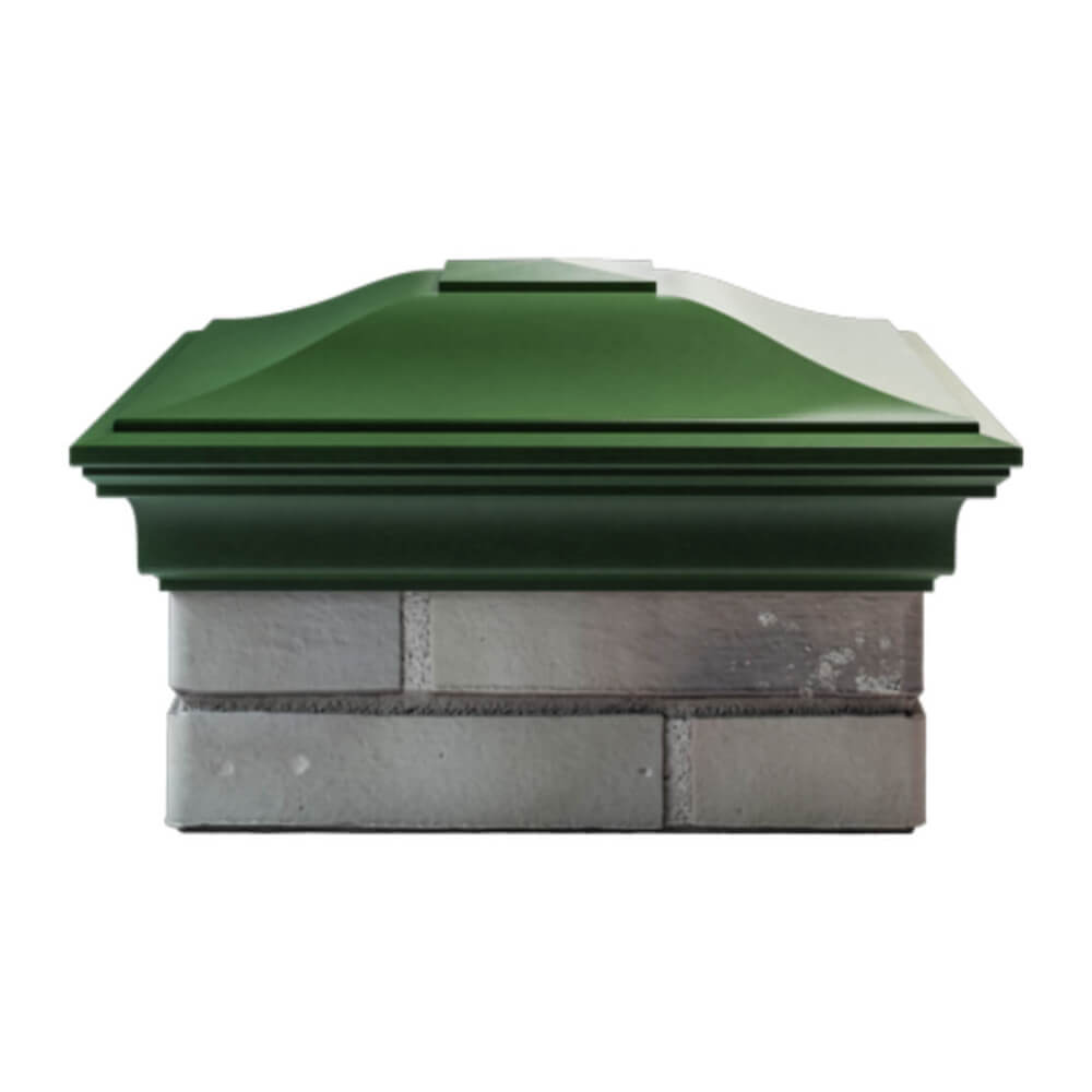Колпак Zking Монблан Зеленый на столб 1.5х1.5 еврокирпича 0.7НФ (355х355мм) Тюмень фото
