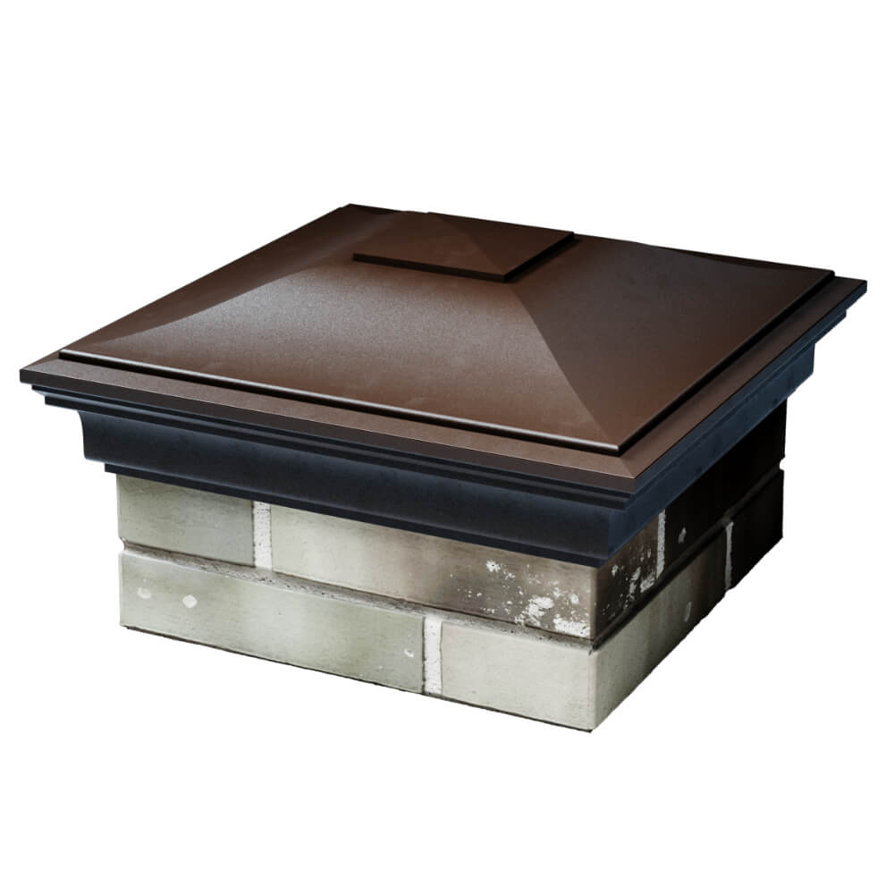 Колпак Zking Монблан Коричневый на столб 1.5х1.5 кирпича (385х385мм) в Тюмени фото