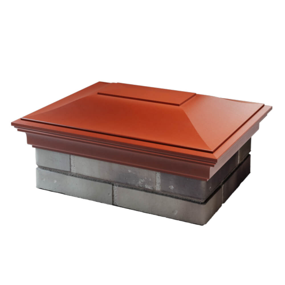 Колпак Zking Монблан Красный на столб 2х1.5 кирпича (515х385мм) в Тюмени фото