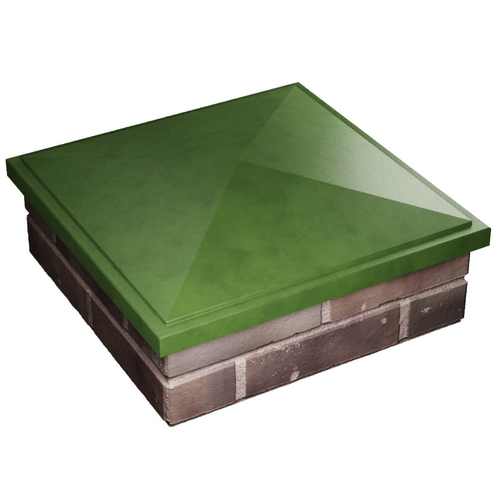 Колпак Zking БонаМоно Зеленый на столб 2х2 кирпича (515х515, 530х530мм) в Тюмени фото