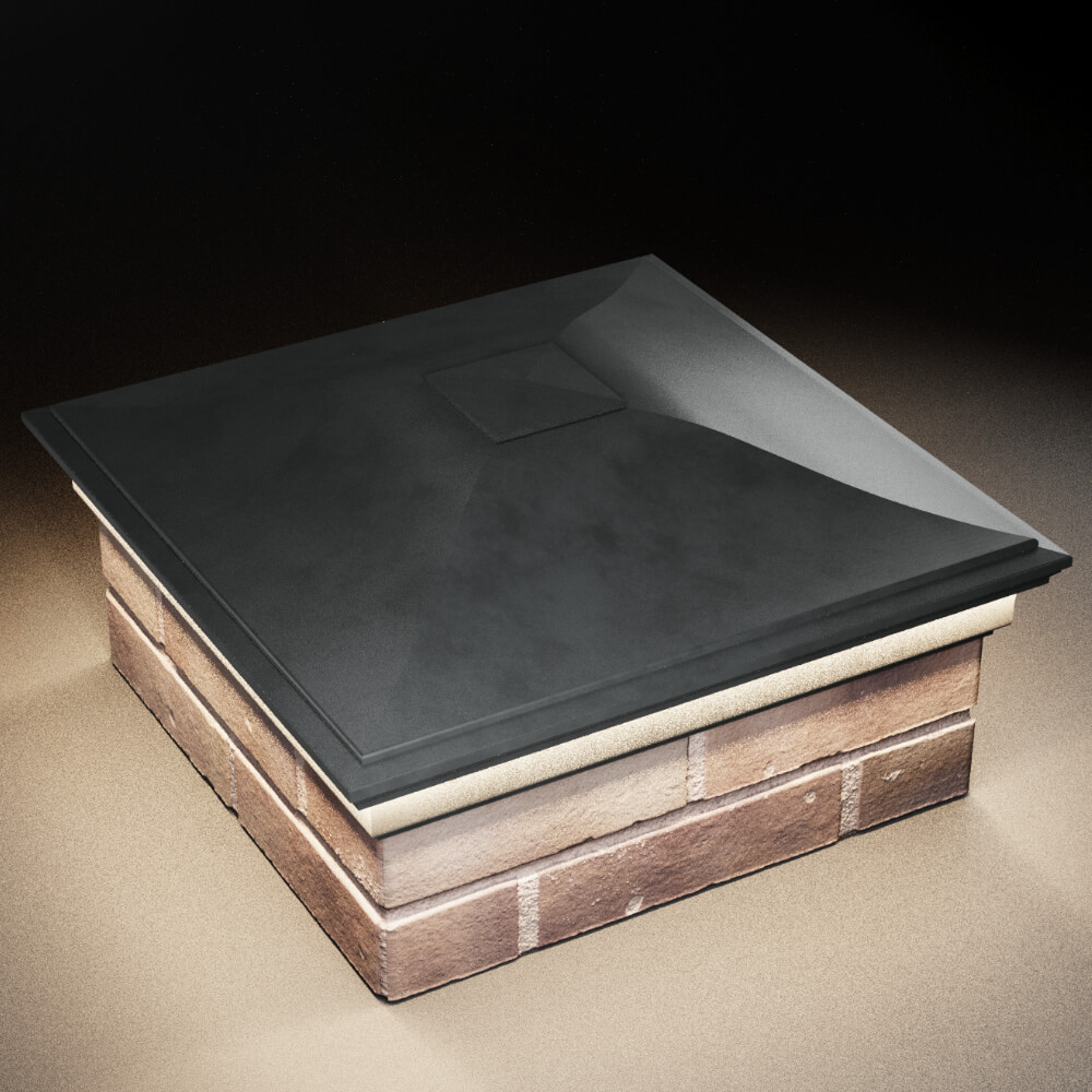 Колпак Zking Монблан Серый на столб 2х2 кирпича (515х515мм) c подсветкой в Тюмени фото