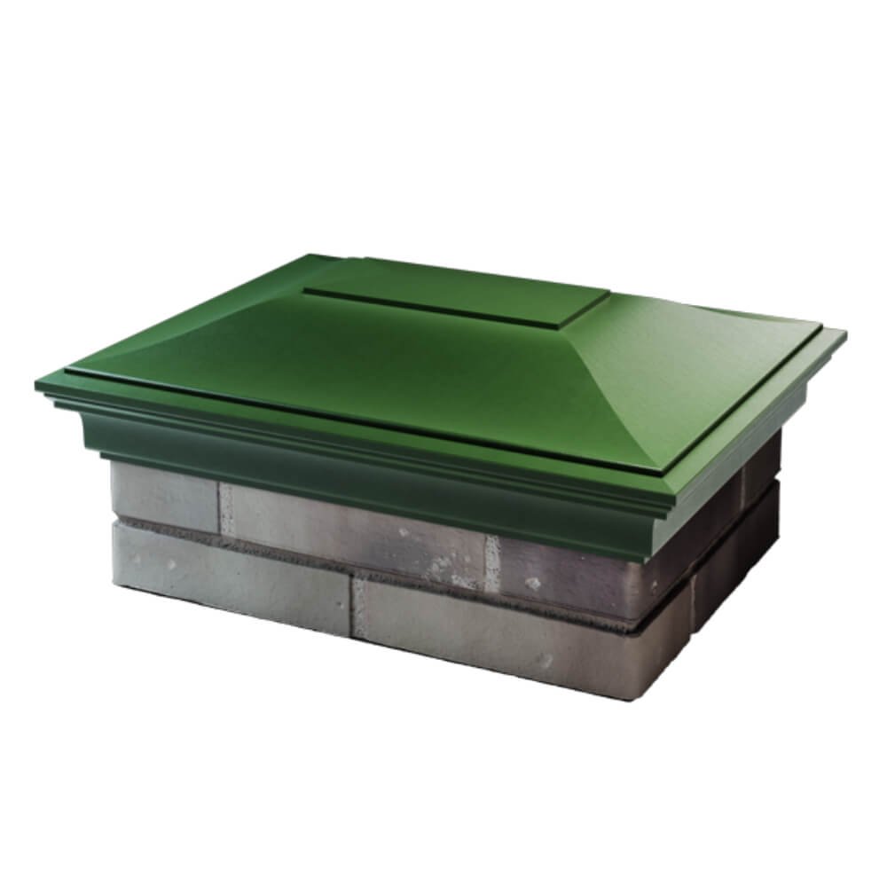 Колпак Zking Монблан Зеленый на столб 2х1.5 кирпича (515х385мм) в Тюмени фото