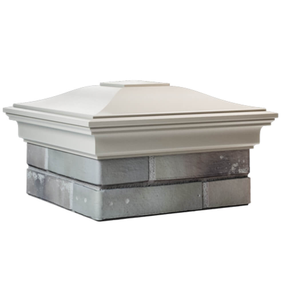 Колпак Zking Монблан Бежевый на столб 1.5х1.5 кирпича (385х385мм) в Тюмени фото