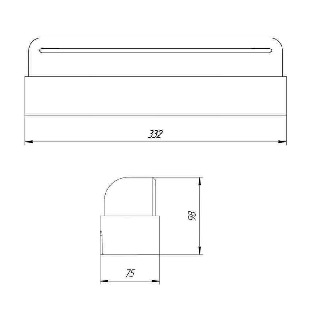 LED Светильник для шаговой плиты STONE Светлая Галька 330х75х98мм в Тюмени фото