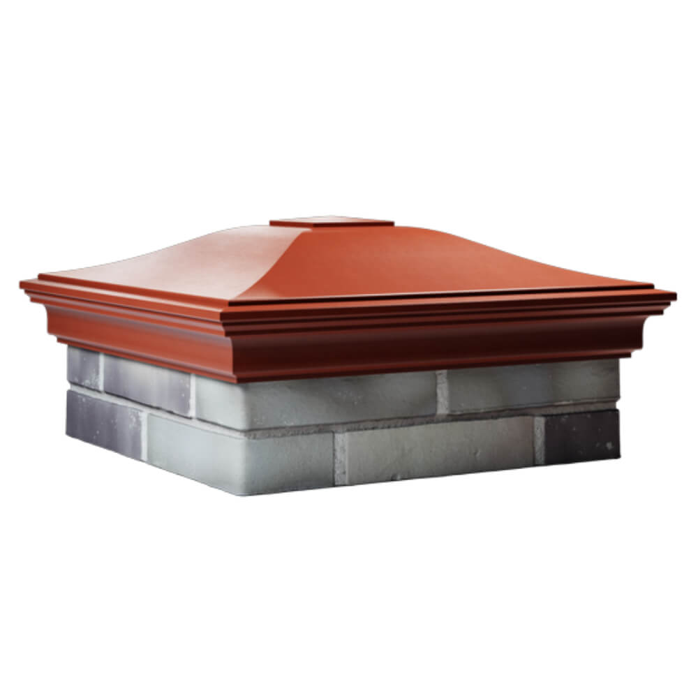 Колпак Zking Монблан Красный на столб 2х2 кирпича (515х515мм) в Тюмени фото