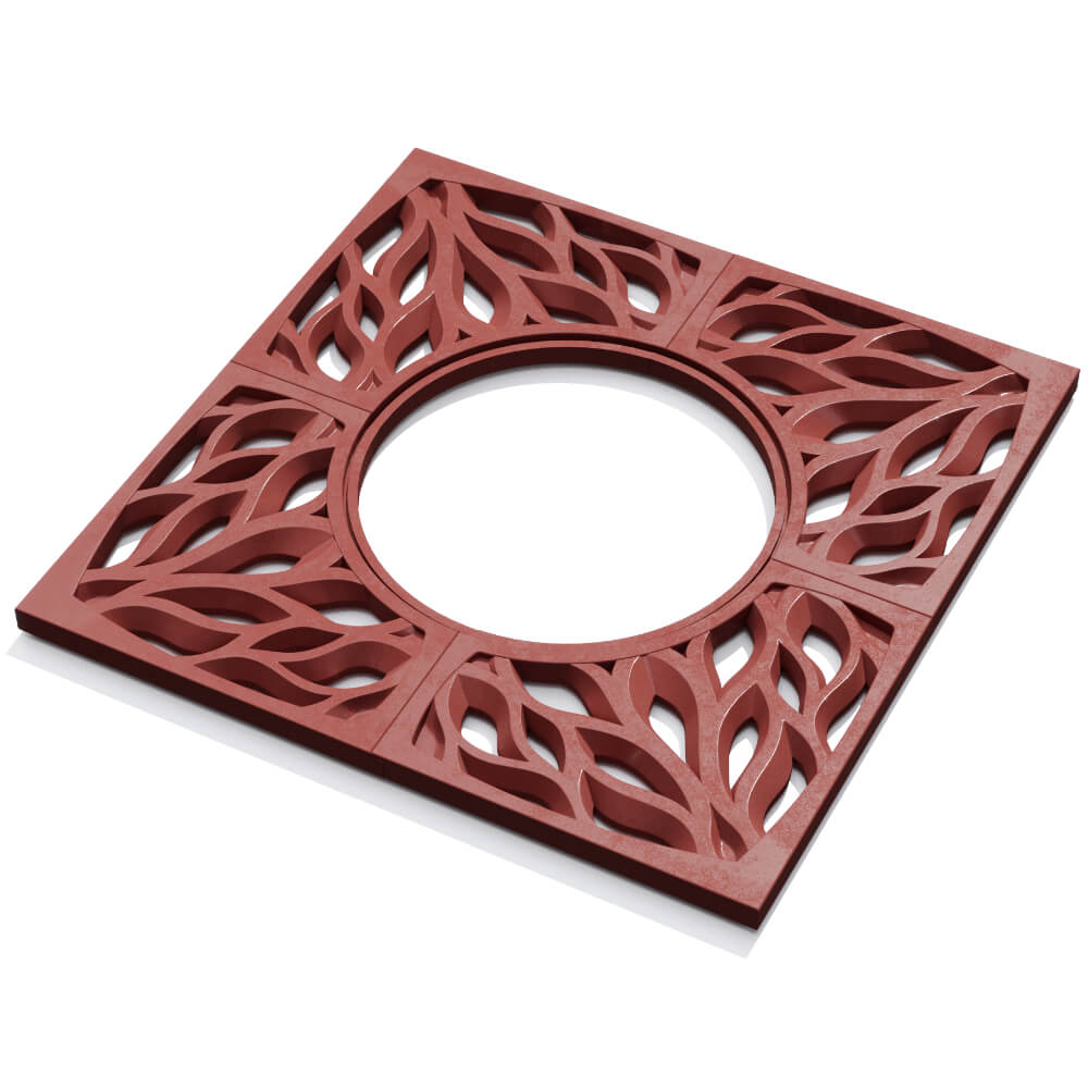 Приствольная решетка для дерева ZKING CRUST 1.2х1.2м Красная в Тюмени фото