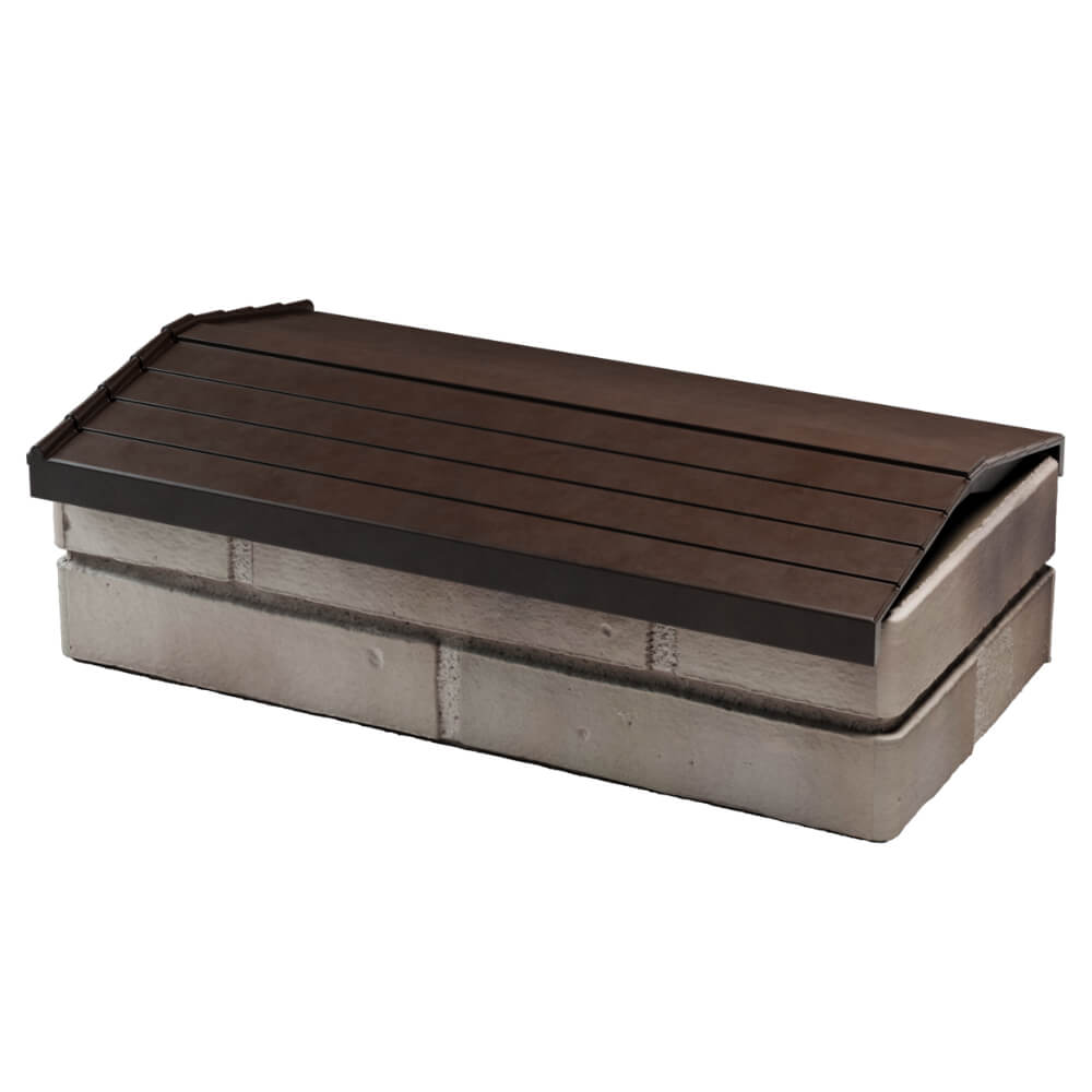 Парапет Zking Бона ХайТек Коричневый с посадкой на 1 кирпич (200/225/255мм) в Тюмени фото