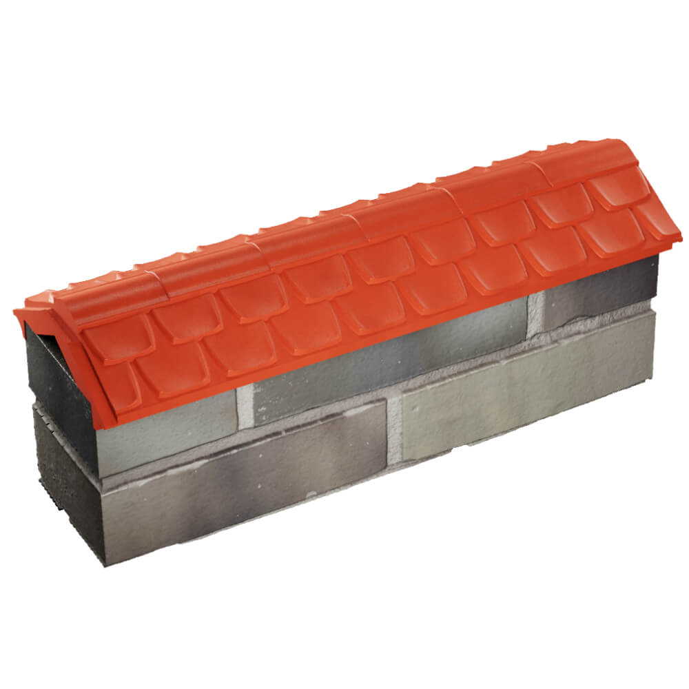 Парапет Zking Эльбрус Красный с посадкой на 0.5 кирпича (130мм) в Тюмени фото