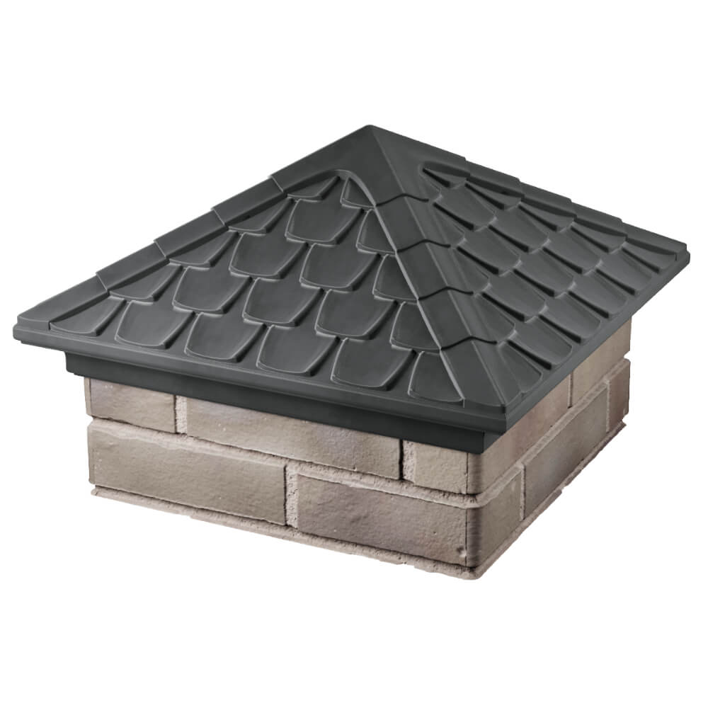 Колпак Zking Эльбрус Серый на столб 1.5х1.5 кирпича (385х385мм) в Тюмени фото