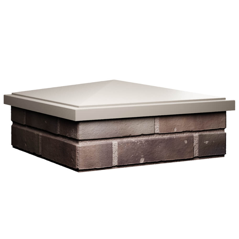 Колпак Zking БонаМоно Бежевый на столб 2х2 кирпича (515х515, 530х530мм) в Тюмени фото