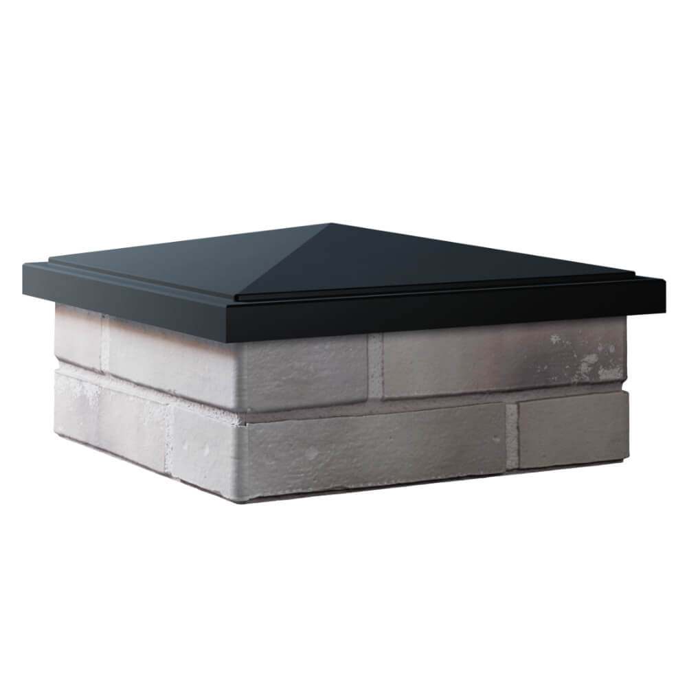 Колпак Zking БонаМоно Черный на столб 1.5х1.5 кирпича (385х385, 400х400мм) в Тюмени фото