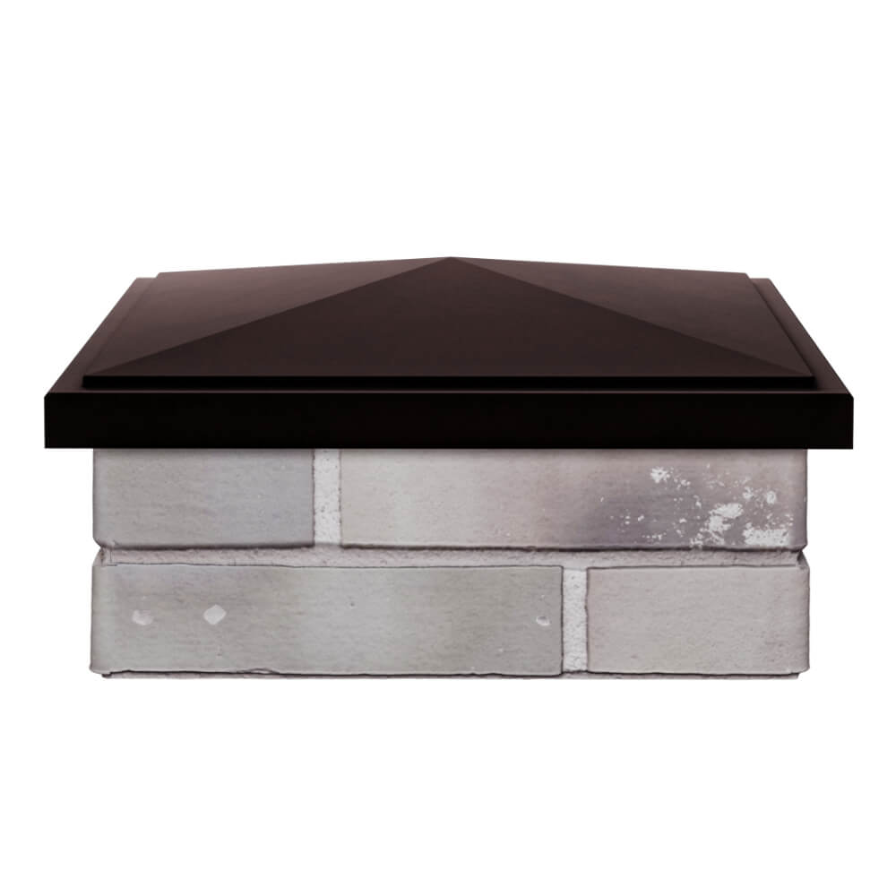 Колпак Zking БонаМоно Коричневый на столб 1.5х1.5 кирпича (385х385, 400х400мм) Тюмень фото