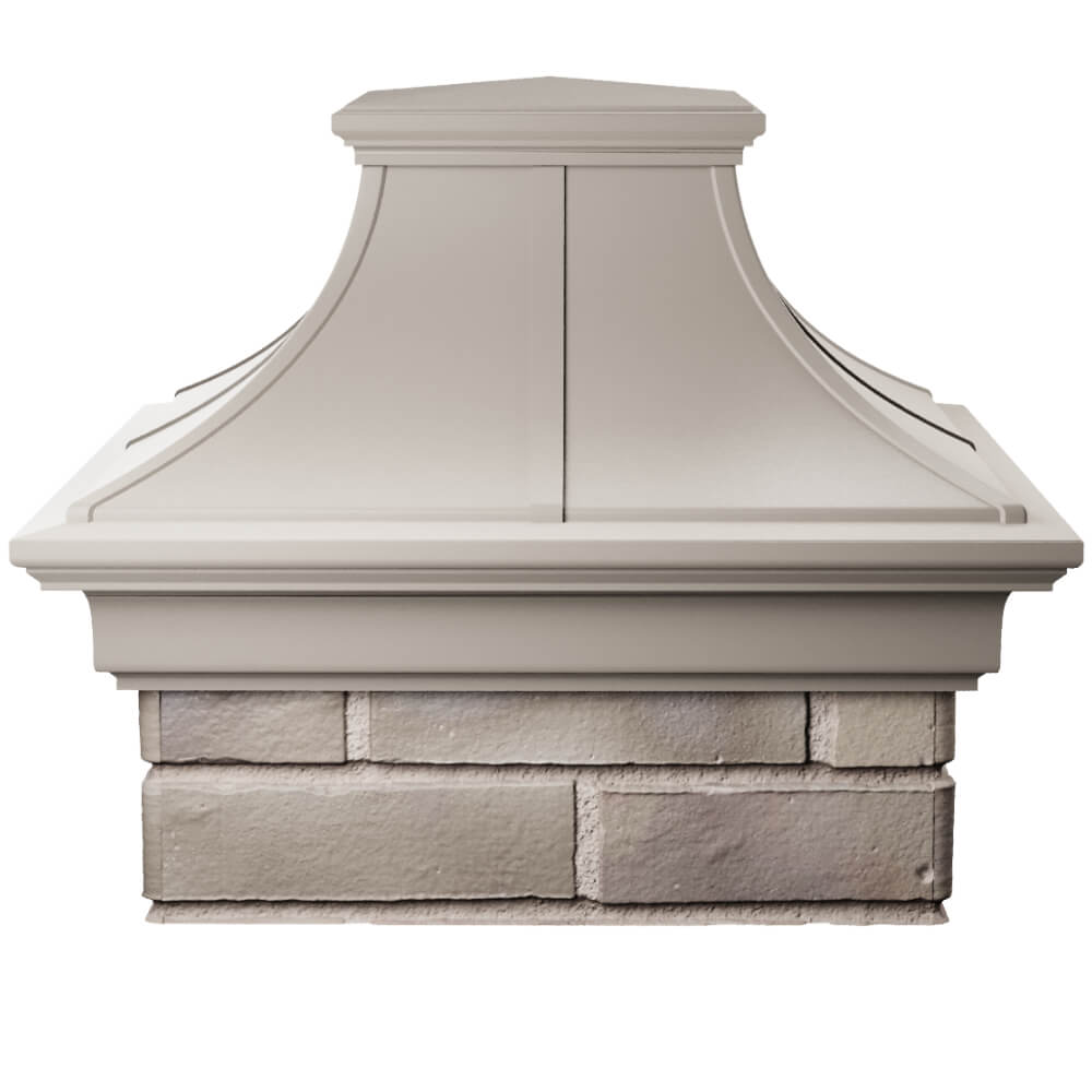 Колпак Zking Монблан Премиум Бежевый на столб 1.5х1.5 кирпича (385х385мм) Тюмень фото