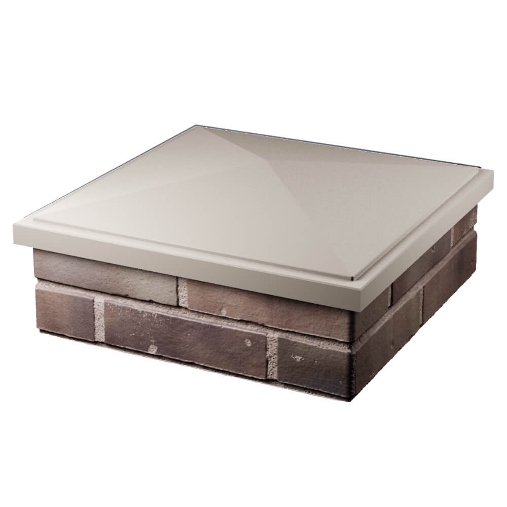 Колпак Zking БонаМоно Бежевый на столб 2х2 кирпича (515х515, 530х530мм) в Тюмени фото