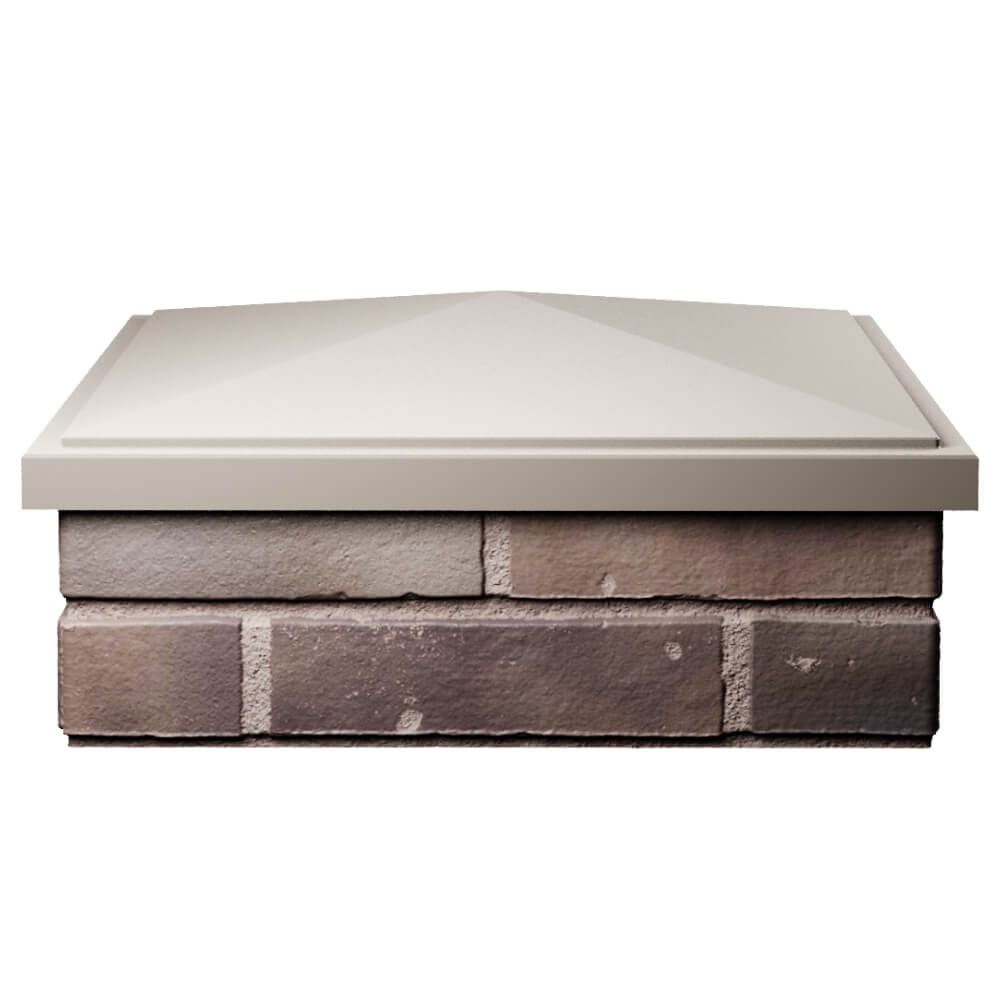 Колпак Zking БонаМоно Бежевый на столб 2х2 кирпича (515х515, 530х530мм) Тюмень фото