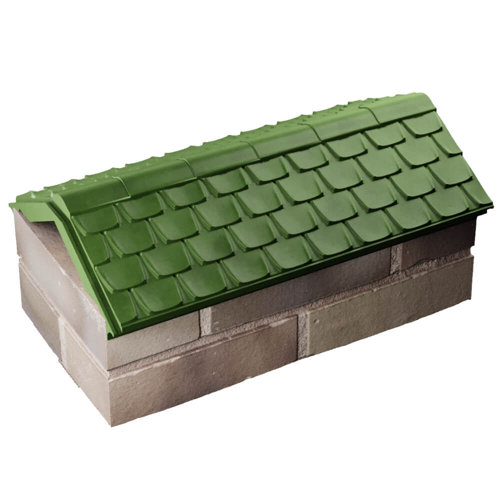Парапет Zking Эльбрус Зеленый с посадкой на 1 кирпич (255мм) в Тюмени фото