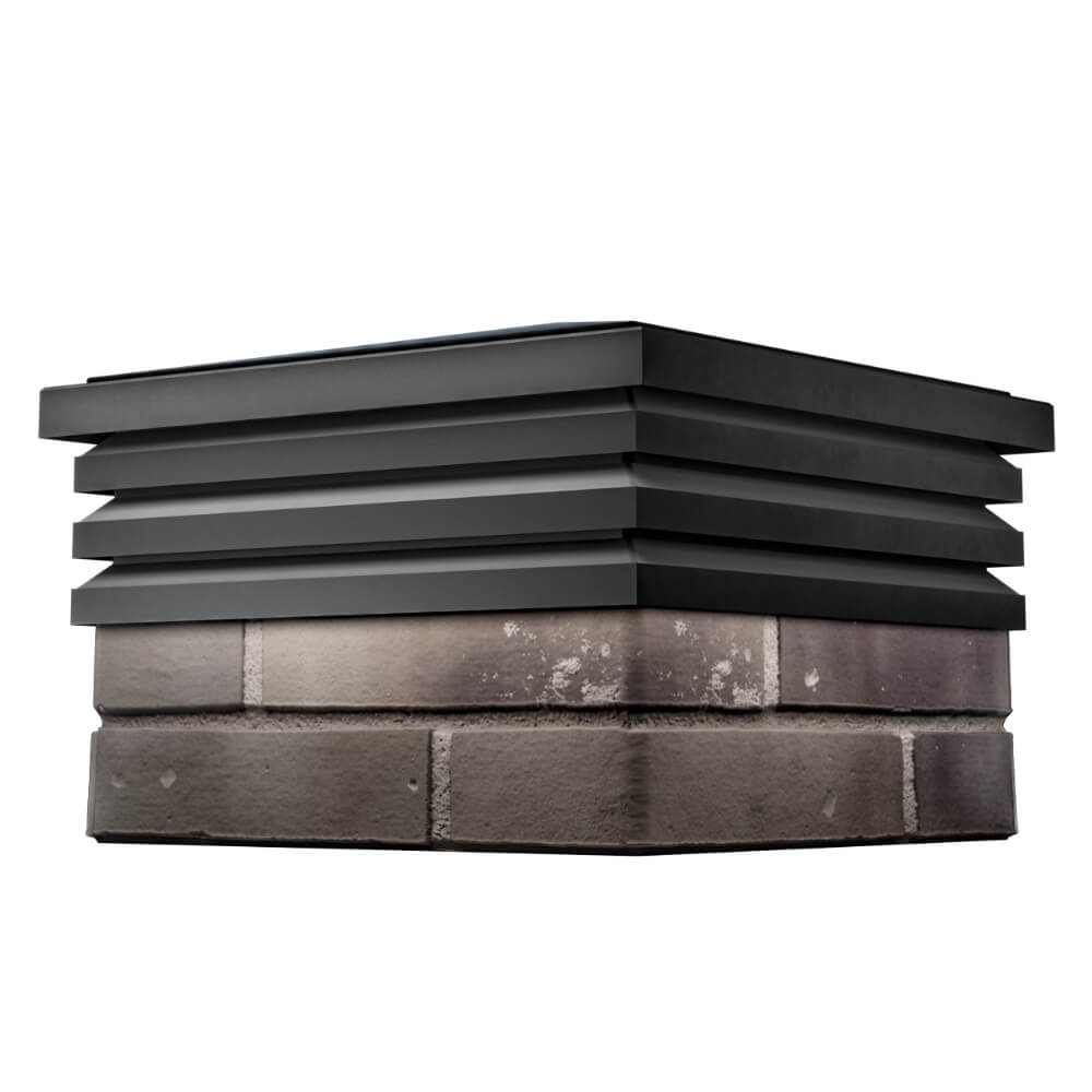 Колпак Zking Бона ХайТек Черный на столб 1.5х1.5 кирпича (385х385мм) в Тюмени фото