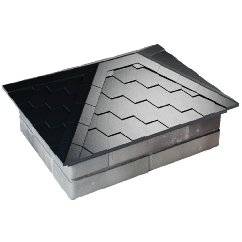 Колпак Zking Эверест Черный на столб 2х1.5 кирпича (520х390мм) Тюмень фото