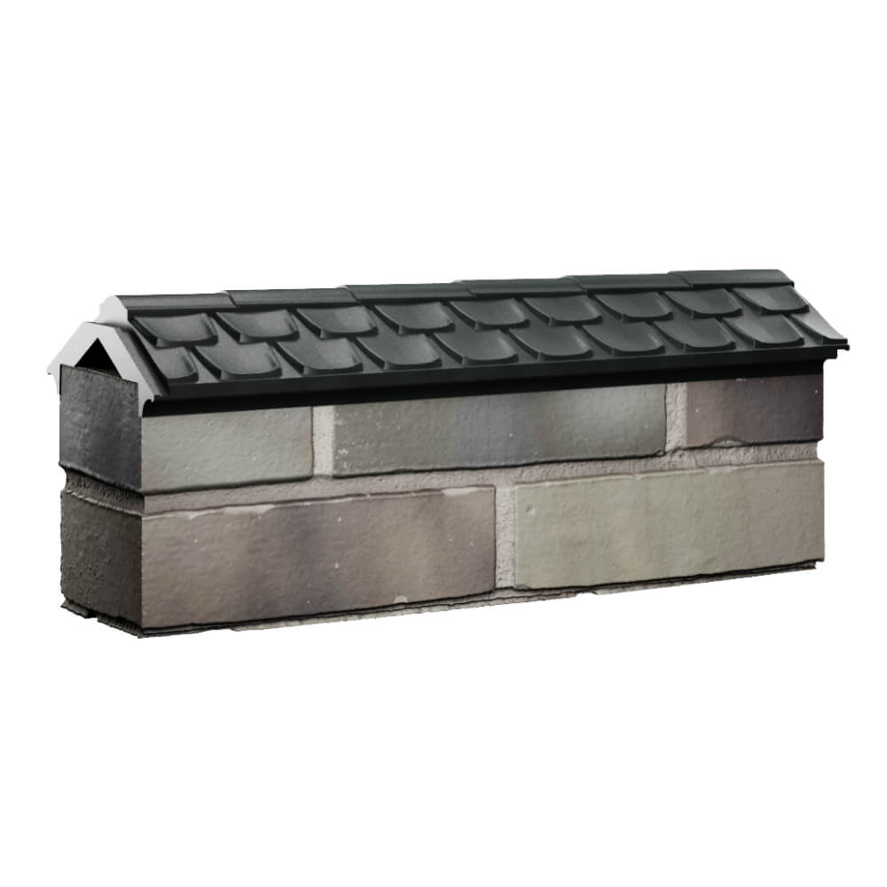 Парапет Zking Эльбрус Черный с посадкой на 0.5 кирпича (130мм) Тюмень фото