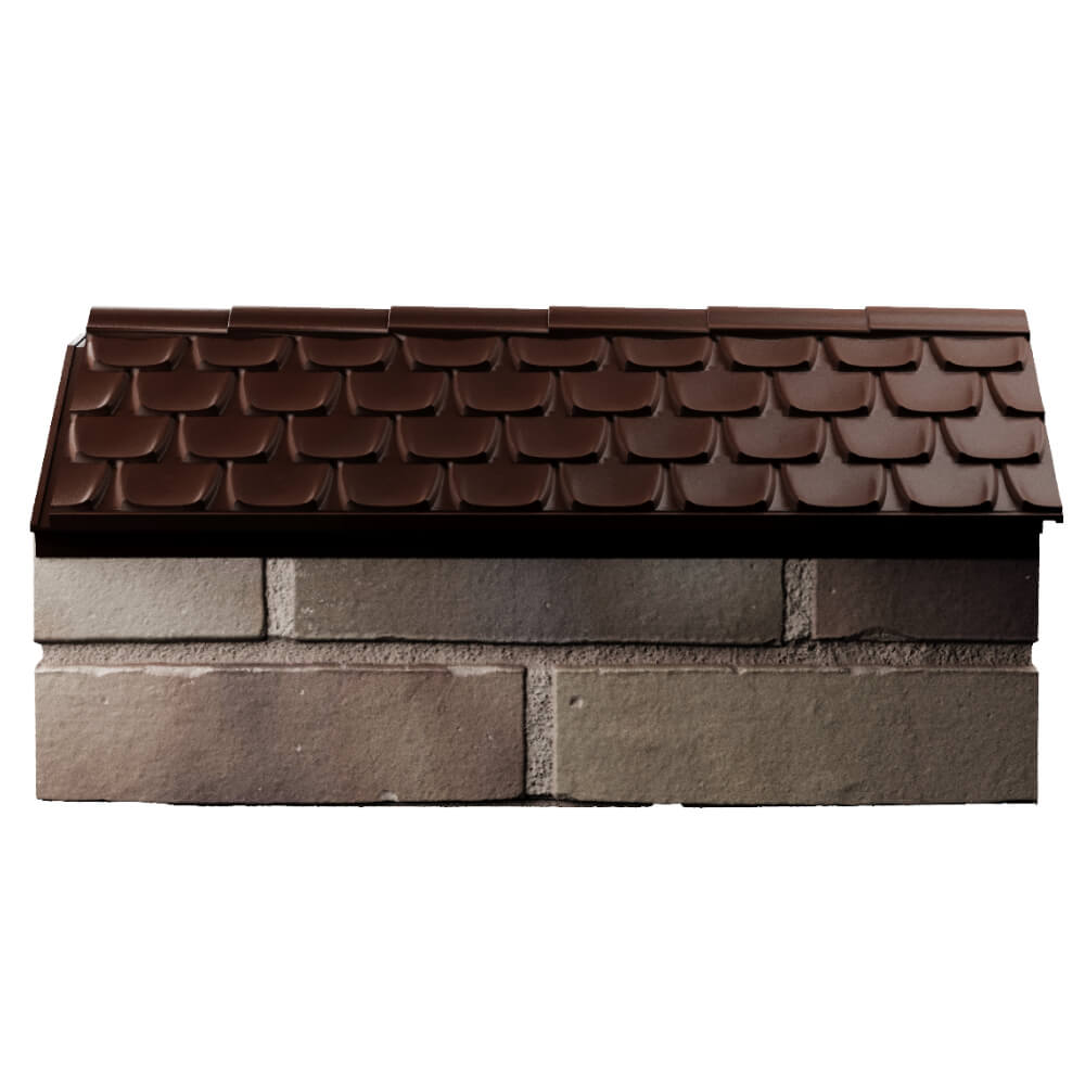 Парапет Zking Эльбрус Коричневый с посадкой на 1 кирпич (255мм) в Тюмени фото