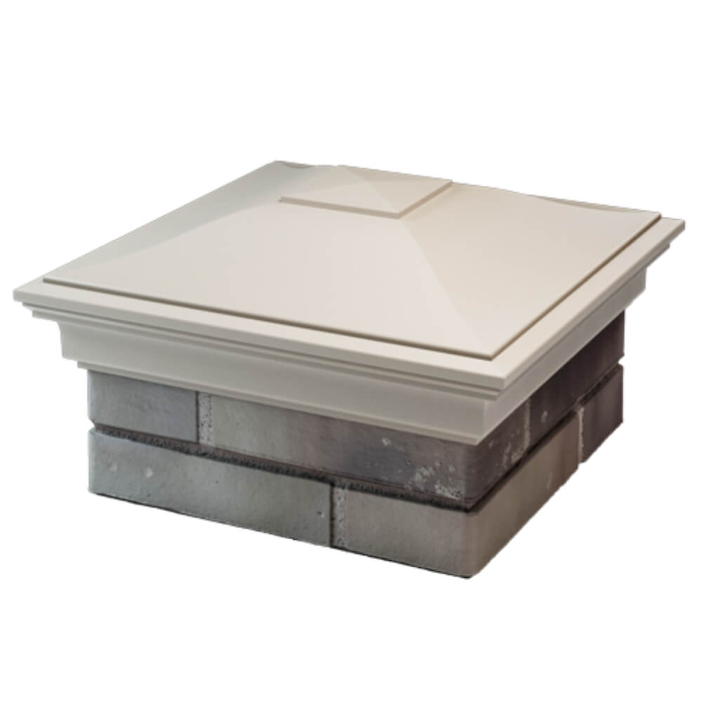 Колпак Zking Монблан Бежевый на столб 1.5х1.5 кирпича (385х385мм) в Тюмени фото