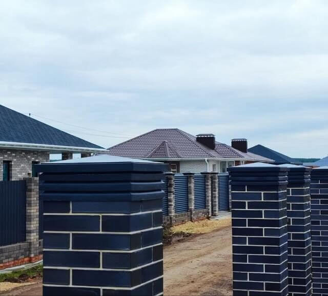 Колпак Zking Бона ХайТек Серый на столб 1.5х1.5 кирпича (385х385мм) в Тюмени фото