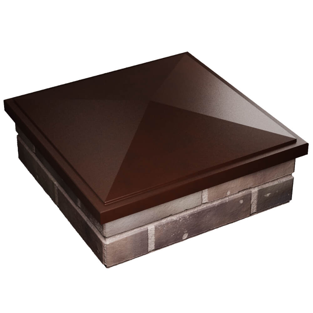 Колпак Zking БонаМоно Коричневый на столб 2х2 кирпича (515х515, 530х530мм) в Тюмени фото