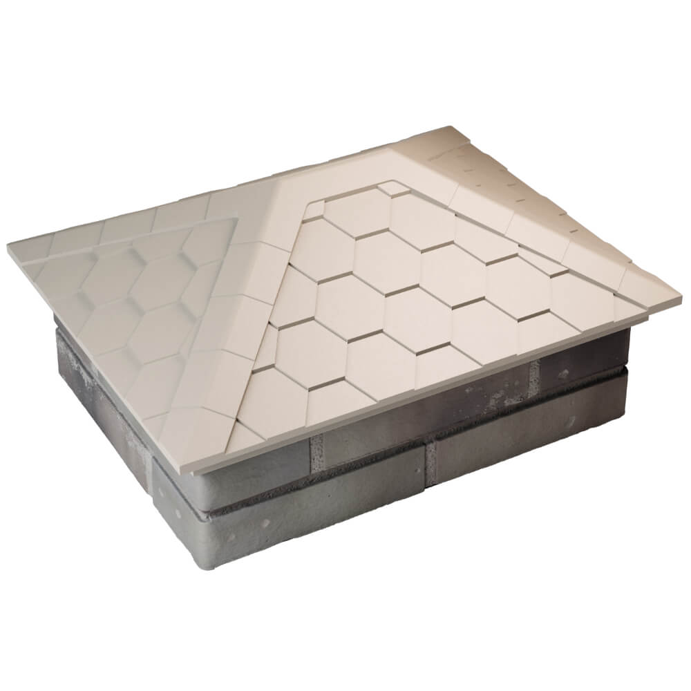 Колпак Zking Эверест Бежевый на столб 2х1.5 кирпича (520х390мм) Тюмень фото