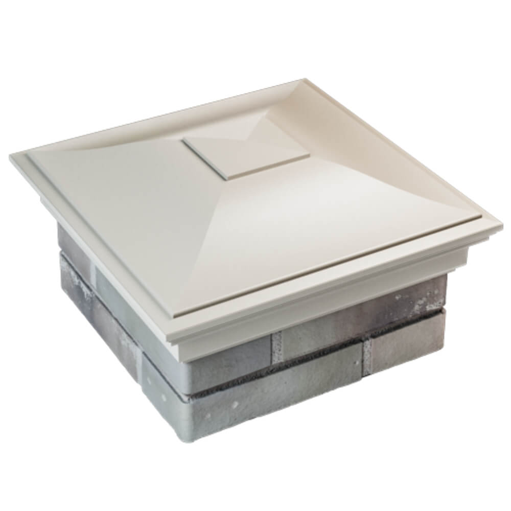 Колпак Zking Монблан Бежевый на столб 1.5х1.5 кирпича (385х385мм) в Тюмени фото