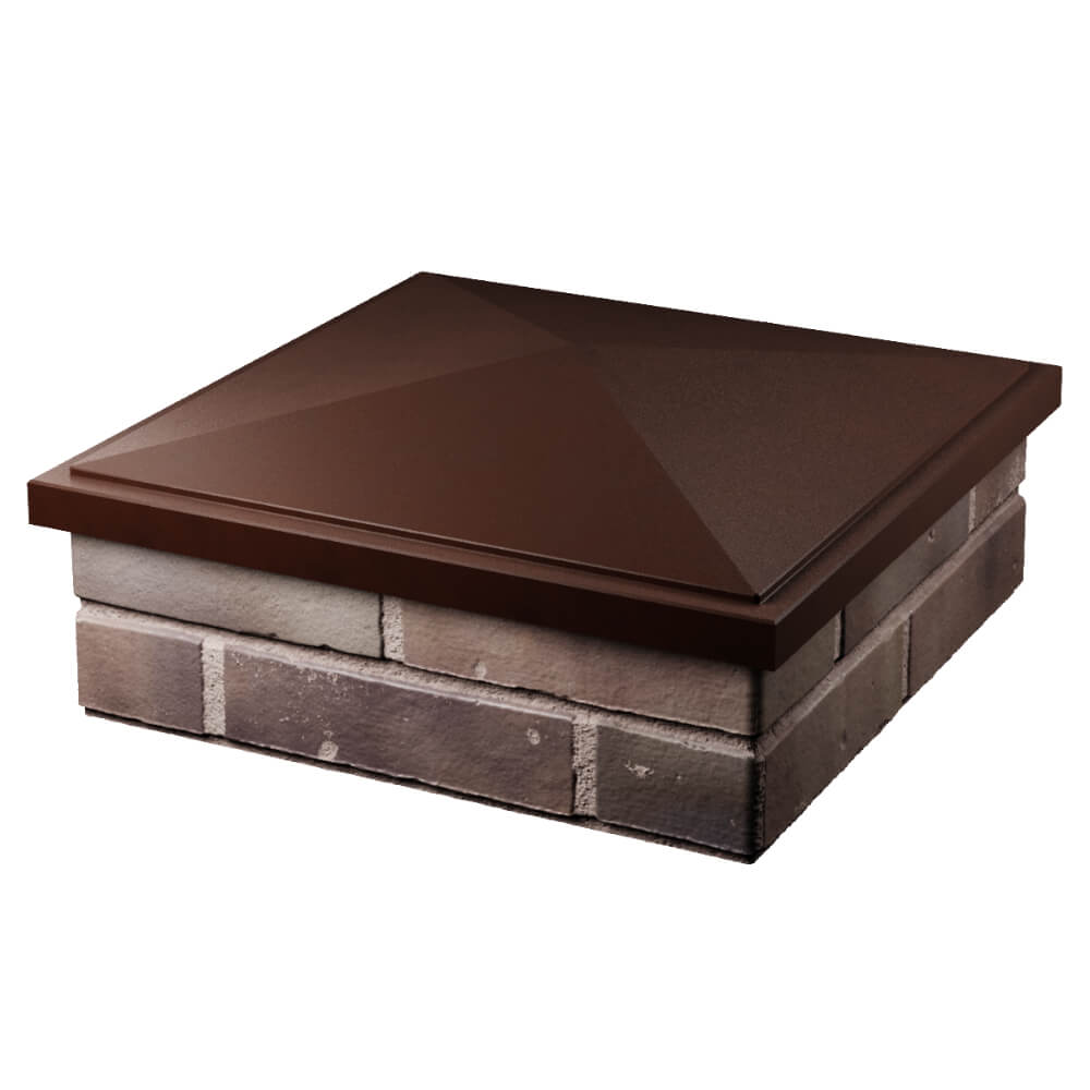 Колпак Zking БонаМоно Коричневый на столб 2х2 кирпича (515х515, 530х530мм) в Тюмени фото