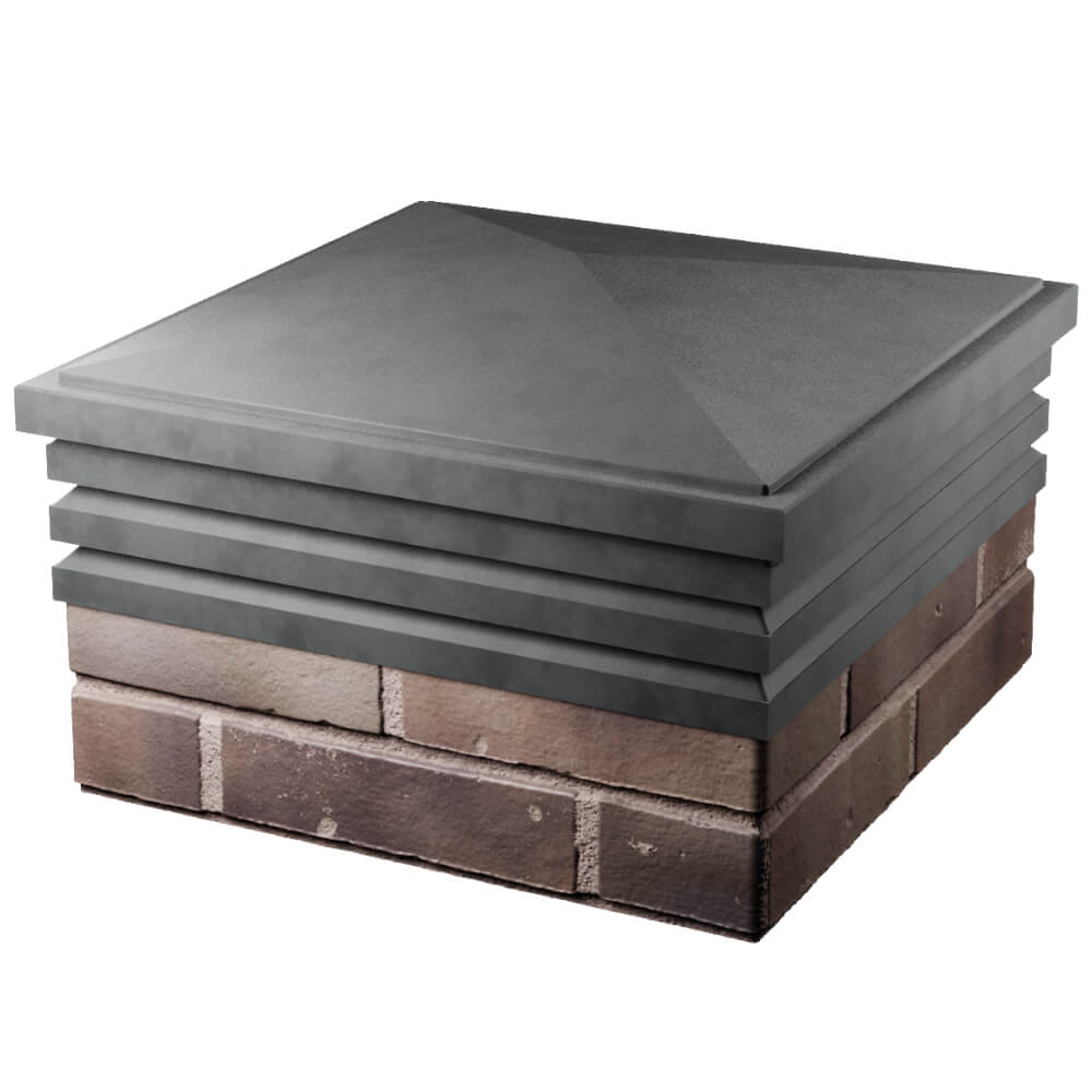 Колпак Zking Бона ХайТек Серый на столб 2х2 кирпича (513х513мм) в Тюмени фото