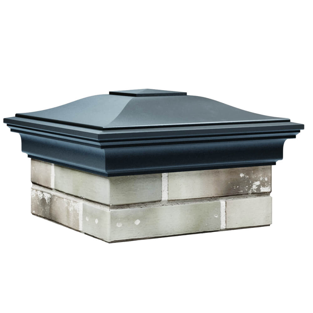 Колпак Zking Монблан Серый на столб 1.5х1.5 кирпича (385х385мм) в Тюмени фото