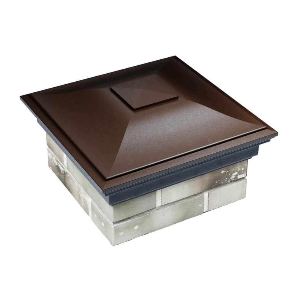 Колпак Zking Монблан Коричневый на столб 1.5х1.5 еврокирпича 0.7НФ (355х355мм) в Тюмени фото