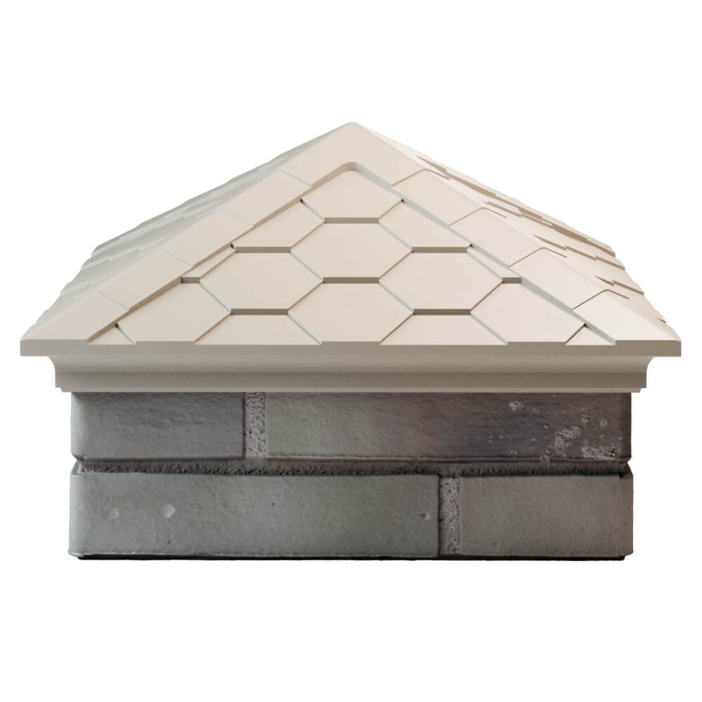 Колпак Zking Эверест Бежевый на столб 1.5х1.5 кирпича (390х390мм) Тюмень фото