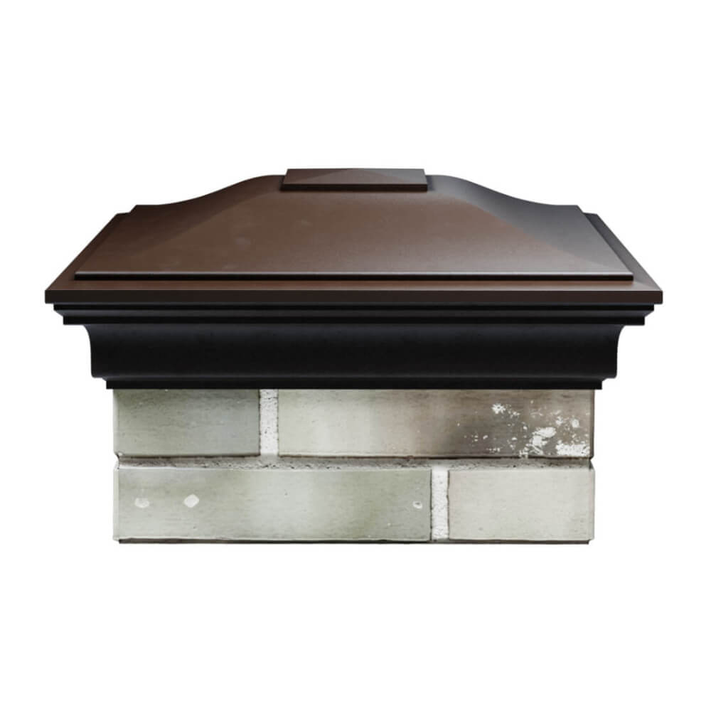 Колпак Zking Монблан Коричневый на столб 1.5х1.5 еврокирпича 0.7НФ (355х355мм) Тюмень фото