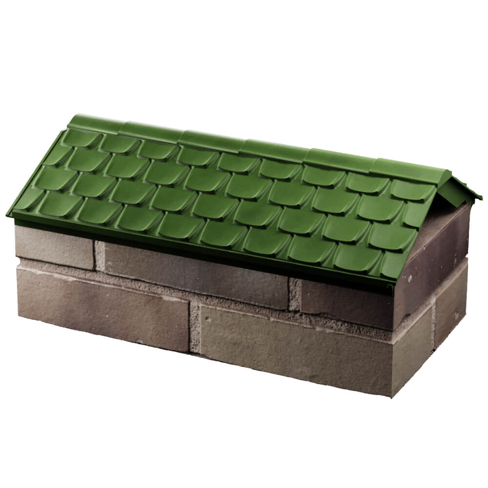 Парапет Zking Эльбрус Зеленый с посадкой на 1 кирпич (255мм) в Тюмени фото