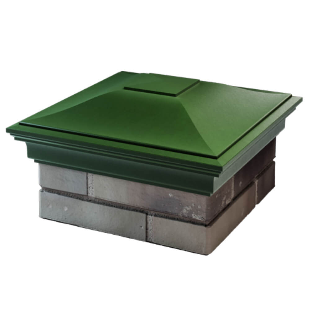 Колпак Zking Монблан Зеленый на столб 1.5х1.5 кирпича (385х385мм) в Тюмени фото