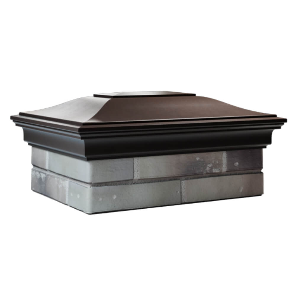 Колпак Zking Монблан Коричневый на столб 2х1.5 кирпича (515х385мм) в Тюмени фото