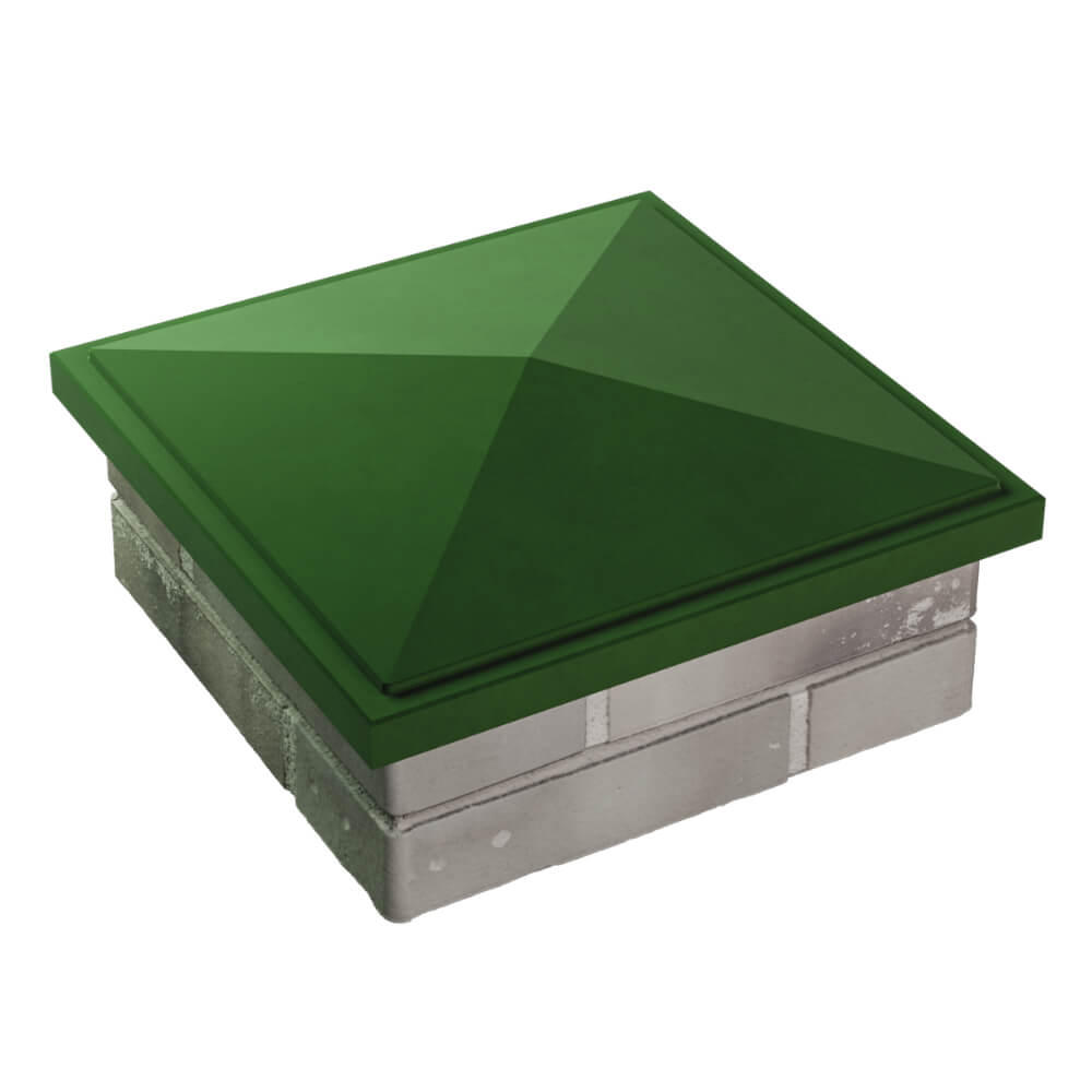 Колпак Zking БонаМоно Зеленый на столб 1.5х1.5 кирпича (385х385, 400х400мм) в Тюмени фото