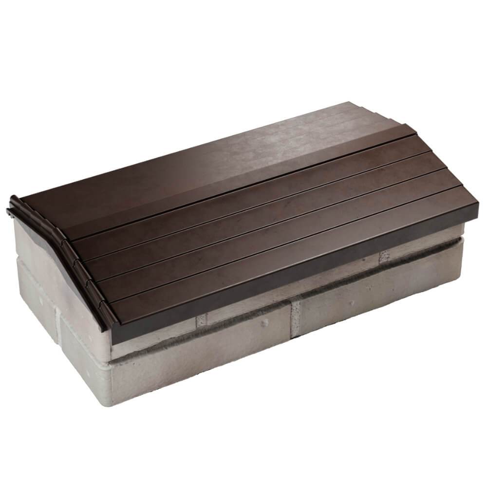 Парапет Zking Бона ХайТек Коричневый с посадкой на 1 кирпич (200/225/255мм) в Тюмени фото