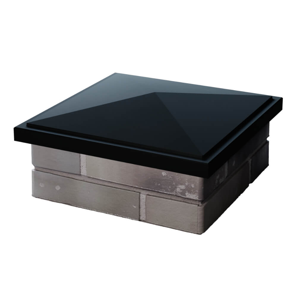 Колпак Zking БонаМоно Черный на столб 1.5х1.5 кирпича (385х385, 400х400мм) в Тюмени фото