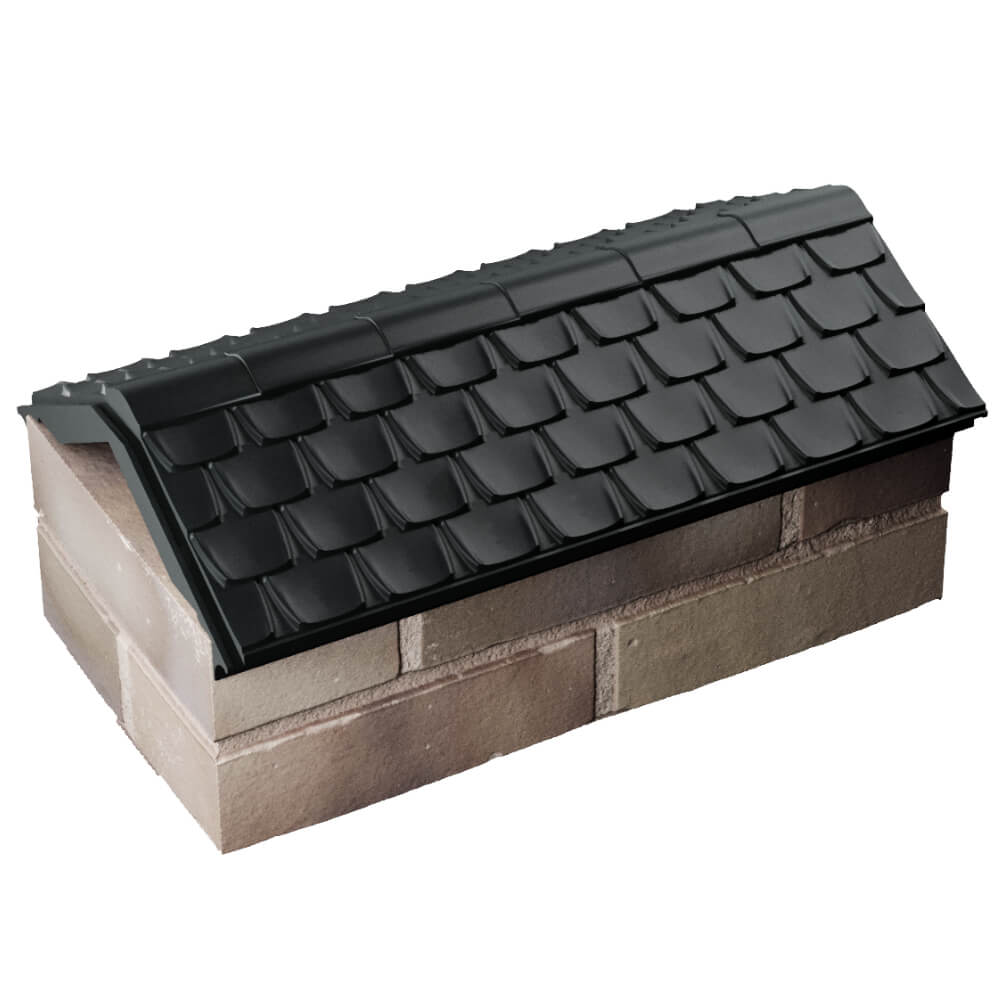 Парапет Zking Эльбрус Черный с посадкой на 1 кирпич (255мм) в Тюмени фото