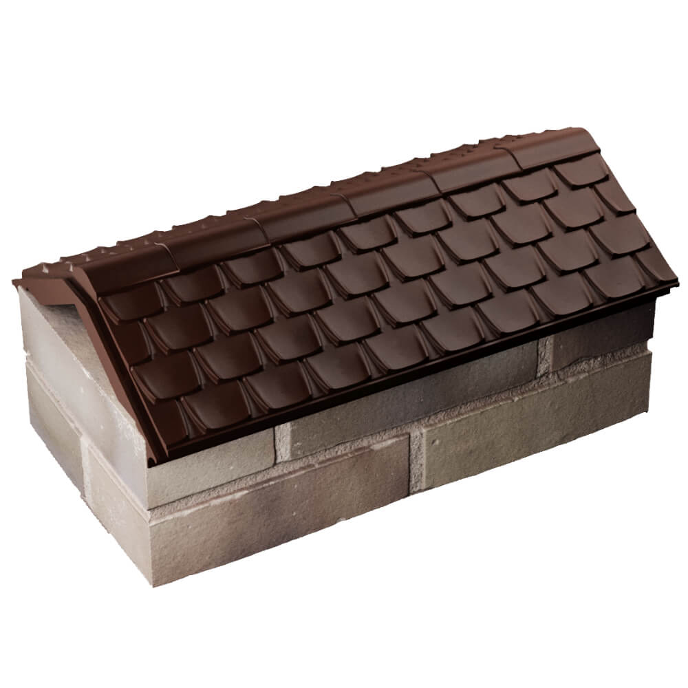 Парапет Zking Эльбрус Коричневый с посадкой на 1 кирпич (255мм) в Тюмени фото