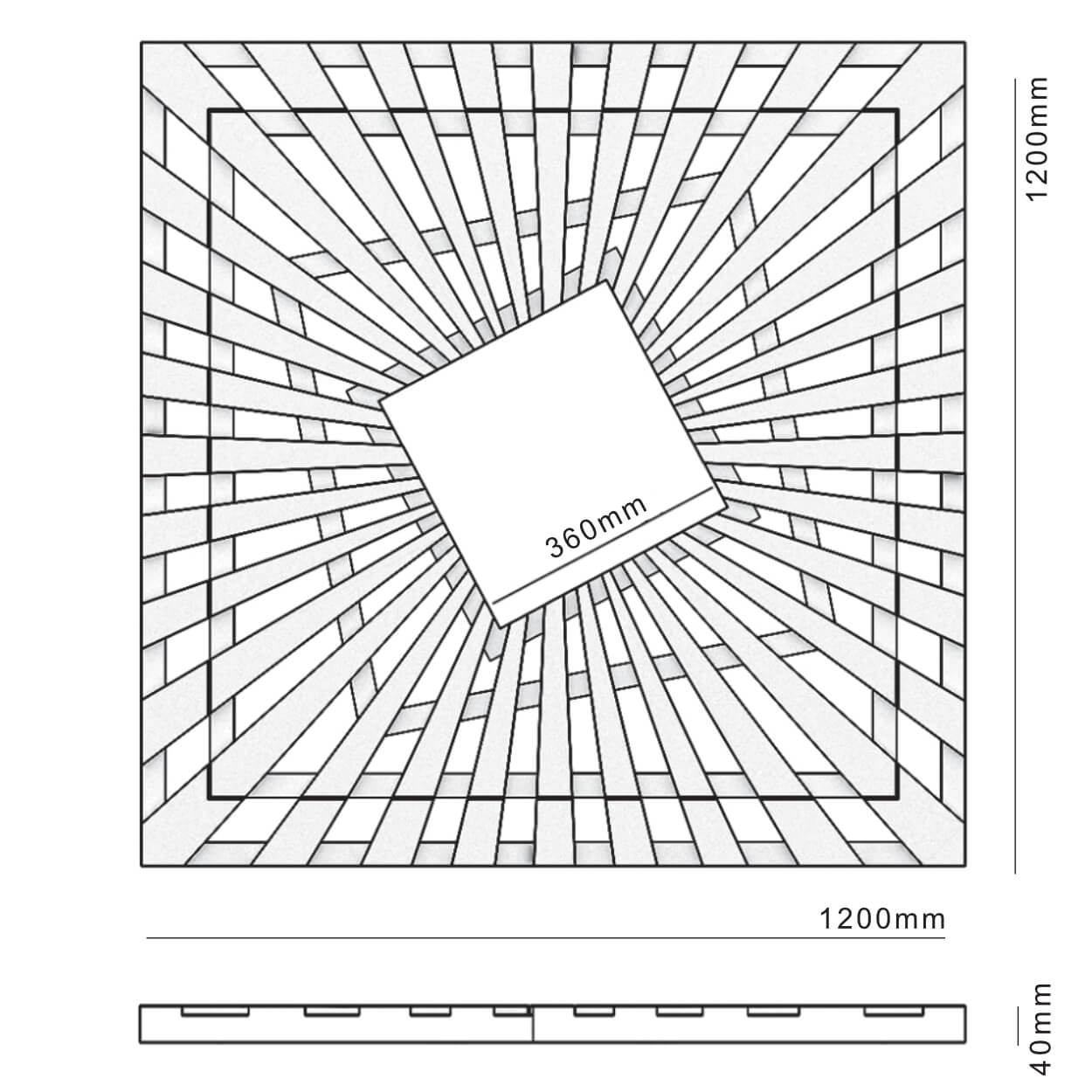 Приствольная решетка для дерева ZKING ATMOSPHERE 1.2х1.2м Черная в Тюмени фото