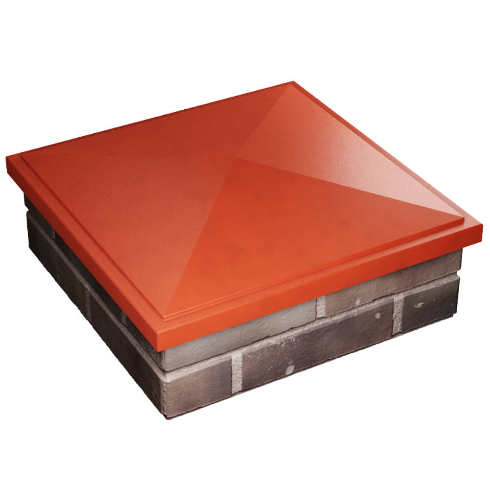 Колпак Zking БонаМоно Красный на столб 2х2 кирпича (515х515, 530х530мм) в Тюмени фото