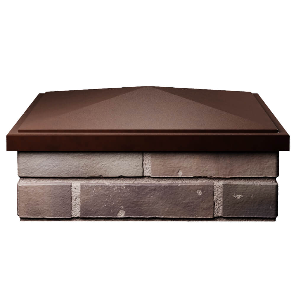 Колпак Zking БонаМоно Коричневый на столб 2х2 кирпича (515х515, 530х530мм) Тюмень фото