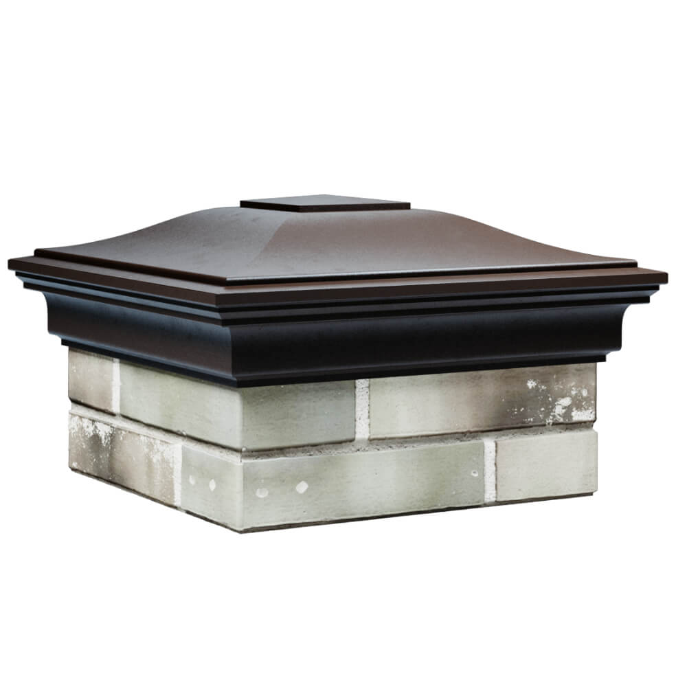 Колпак Zking Монблан Коричневый на столб 1.5х1.5 кирпича (385х385мм) в Тюмени фото