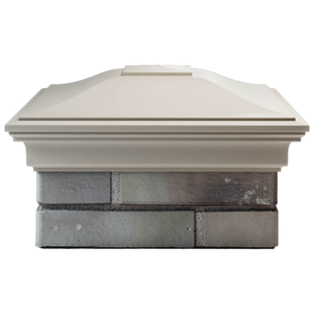 Колпак Zking Монблан Бежевый на столб 1.5х1.5 кирпича (385х385мм) Тюмень фото